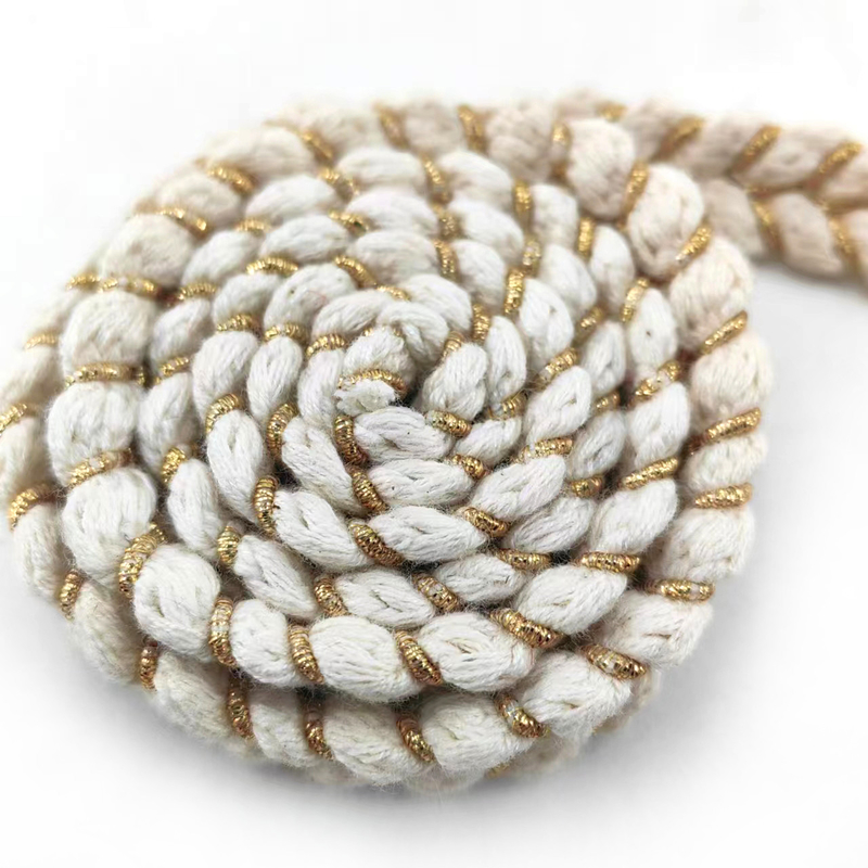 Witte stijl polyester katoen goud Gimp gevlochten kruis gevlochten lint voor dameskleding
