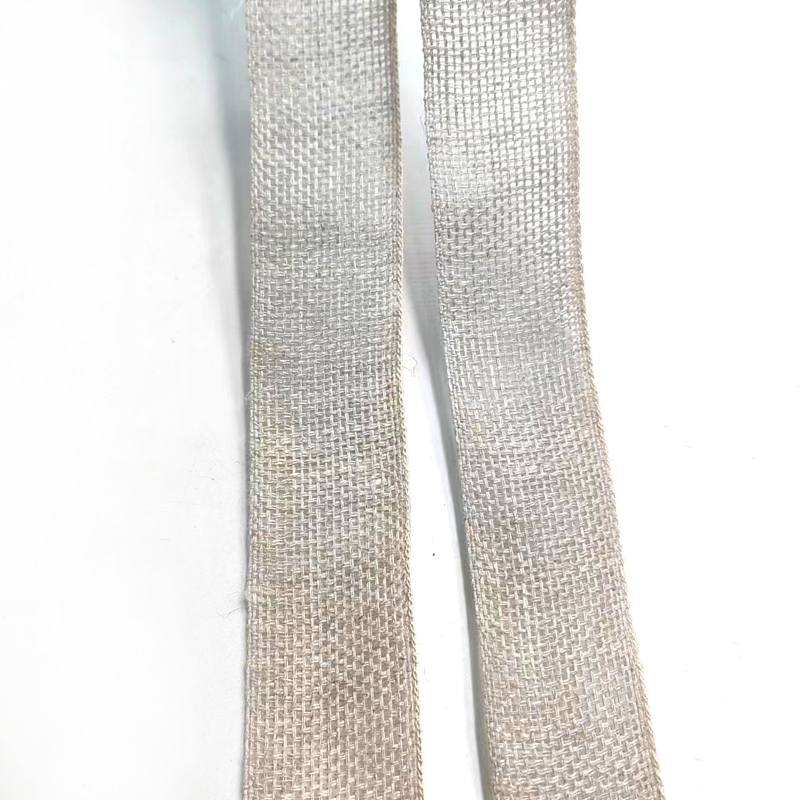 Home Textiel 1 Inch Linnen 100% Linnen Boorlap Ribbon Voor Kerst Wedding Decoration