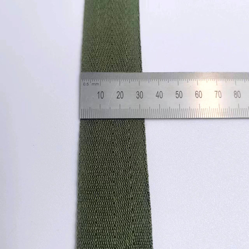 Afmeting Aanpasbaar milieuvriendelijk puur polyester haringbeen webbing voor slijtvastheid