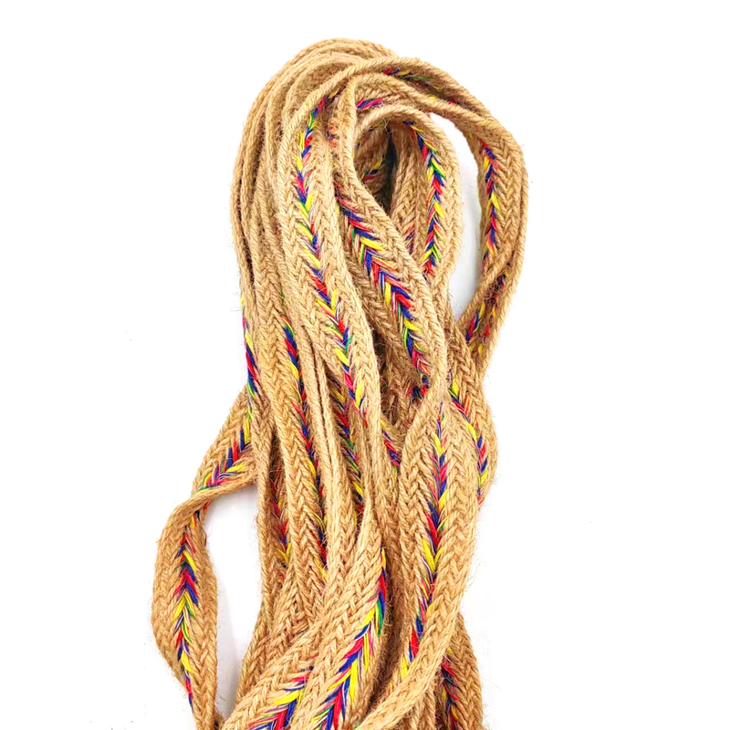 2.5cm breed natuurlijke jute kant trimmings lint Twisted Herringbone Webbing voor jute ambachten