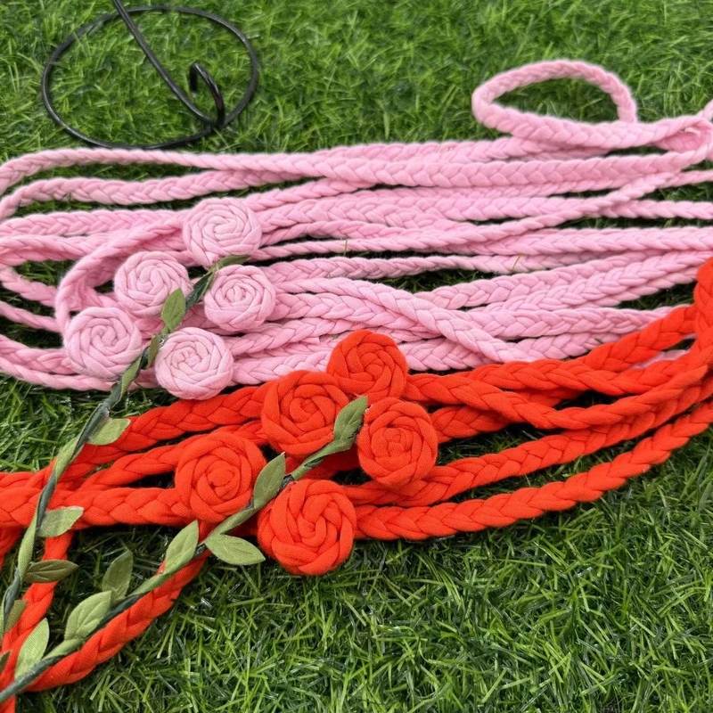 Drie-strengs gekleurde katoenen touwtjes schoenen en hoeden Accessoires voor maat