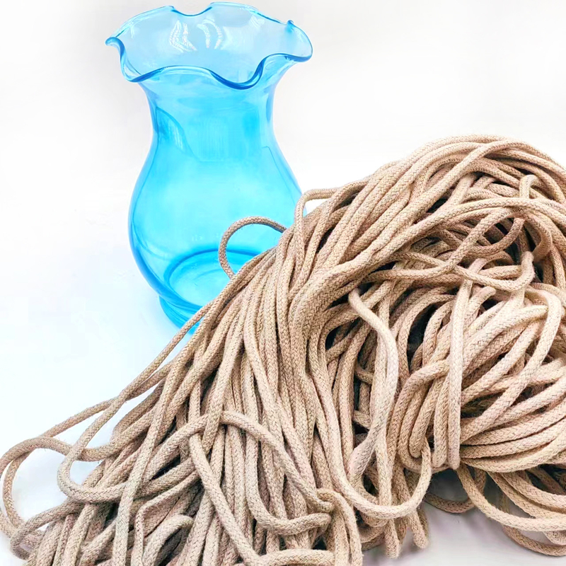 5 mm holle hennep touw voor doe-het-zelf kleding accessoires 100% hennep webbing gevlochten jute touw