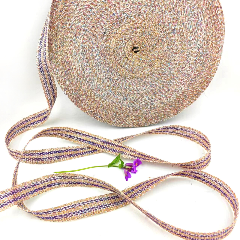 Webbing 25mm Geweven jute lint voor kerstfeest decoratie 100% jute burlap stof