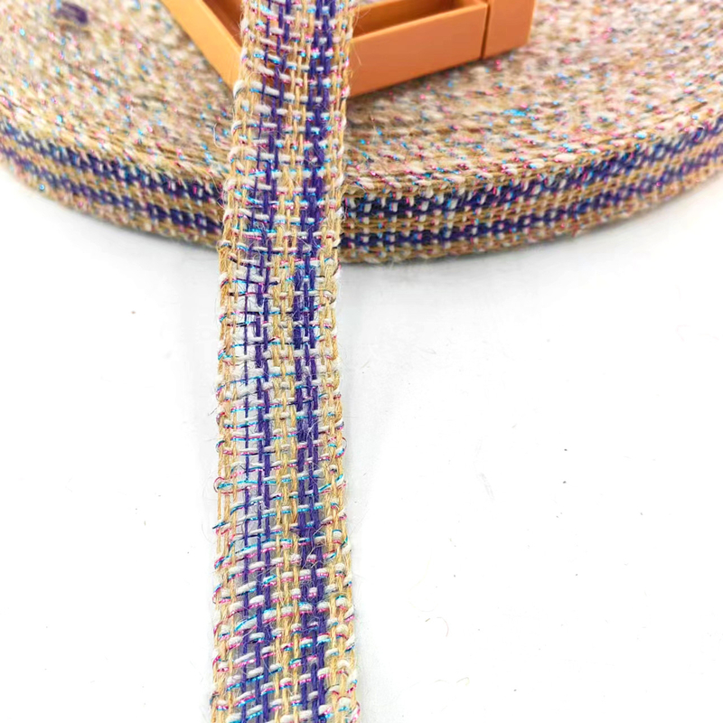 Webbing 25mm Geweven jute lint voor kerstfeest decoratie 100% jute burlap stof