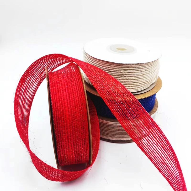 Jute Webbing Cake Gift Packing Ribbon Bow met 7 dagen Voorbeeld Bestelling Lead Time Support