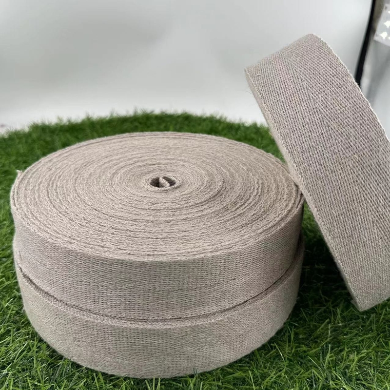 Hemp weefbanden Duurzaam voordeel met haringbeenpatroon en milieuvriendelijk weefsel