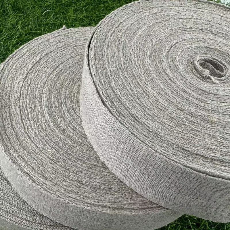 Hemp weefbanden Duurzaam voordeel met haringbeenpatroon en milieuvriendelijk weefsel