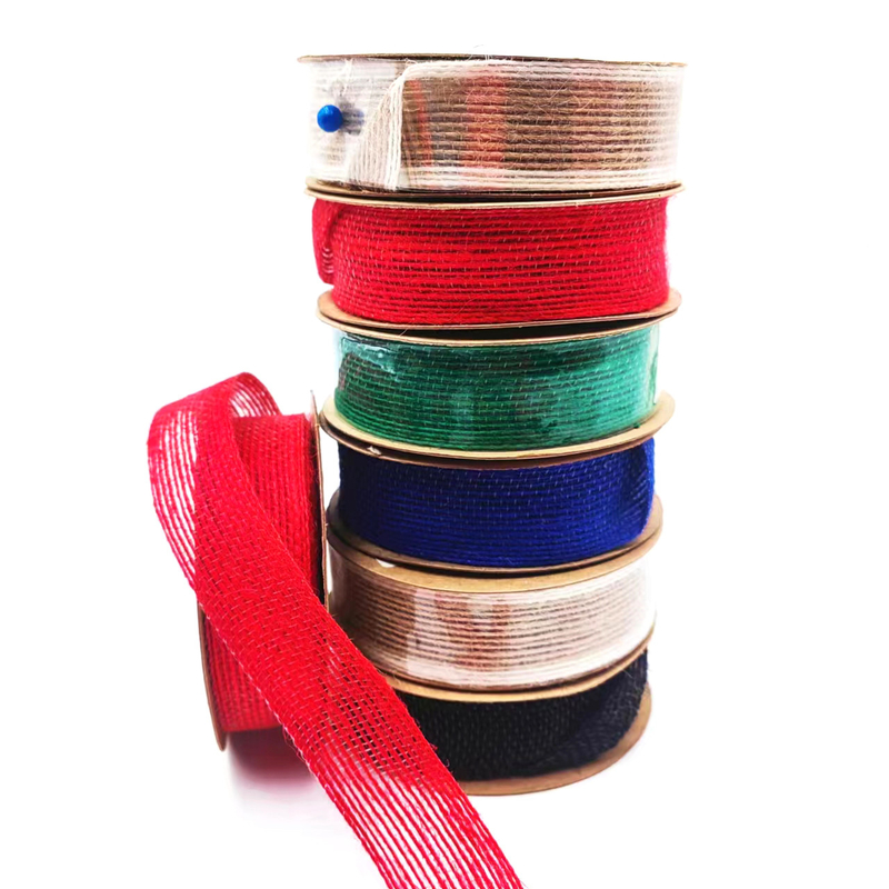 Jute Webbing Cake Gift Packing Ribbon Bow met 7 dagen Voorbeeld Bestelling Lead Time Support