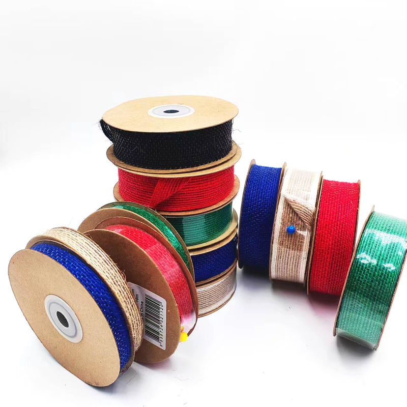 Jute Webbing Cake Gift Packing Ribbon Bow met 7 dagen Voorbeeld Bestelling Lead Time Support