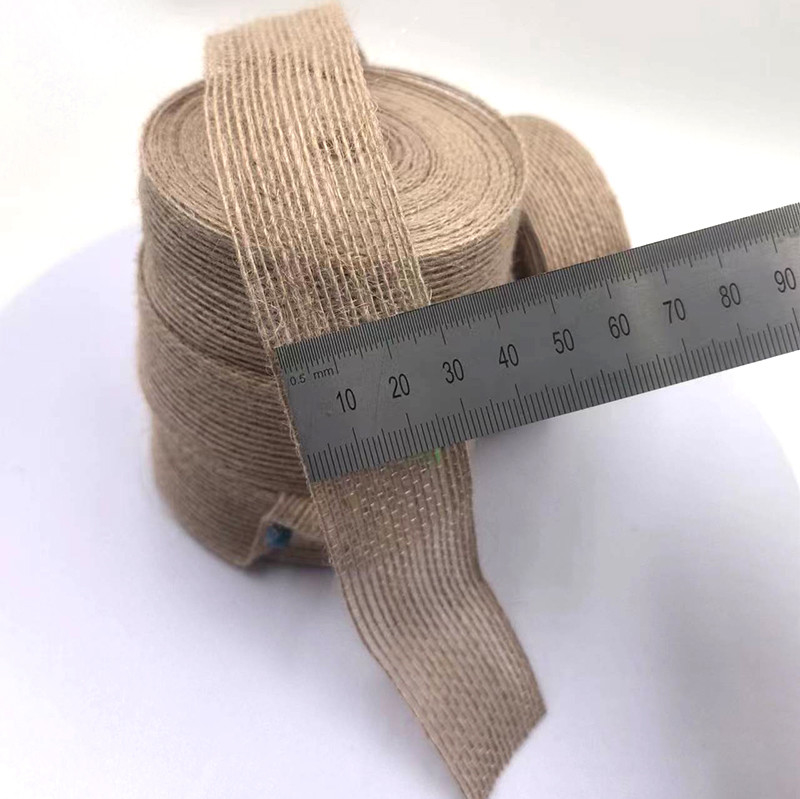 3 cm natuurlijke jute stoffen lint trouwcadeau decoratie band gevlochten vislijn