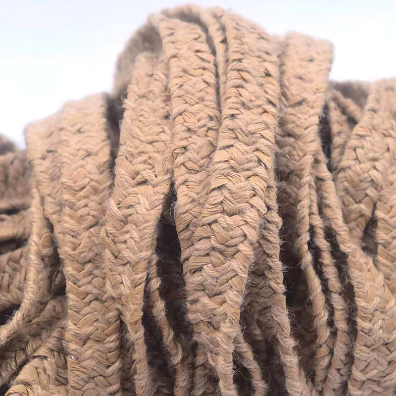 Gepersonaliseerde maat 70% papier 30% polyester geweven lint webbing voor duurzame strohoedjes