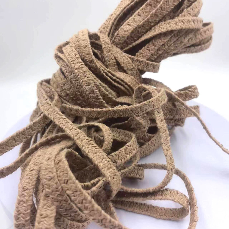 Gepersonaliseerde maat 70% papier 30% polyester geweven lint webbing voor duurzame strohoedjes