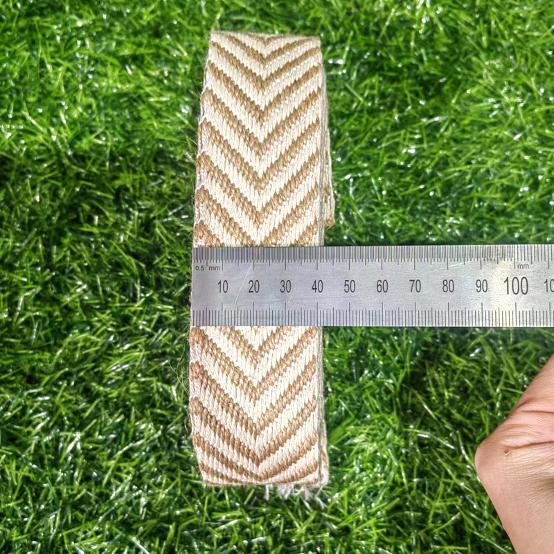 4 cm Geweven Gordel Haringbeen Graan jute webbing voor Vintage Style Zomer Hoed Accessoires