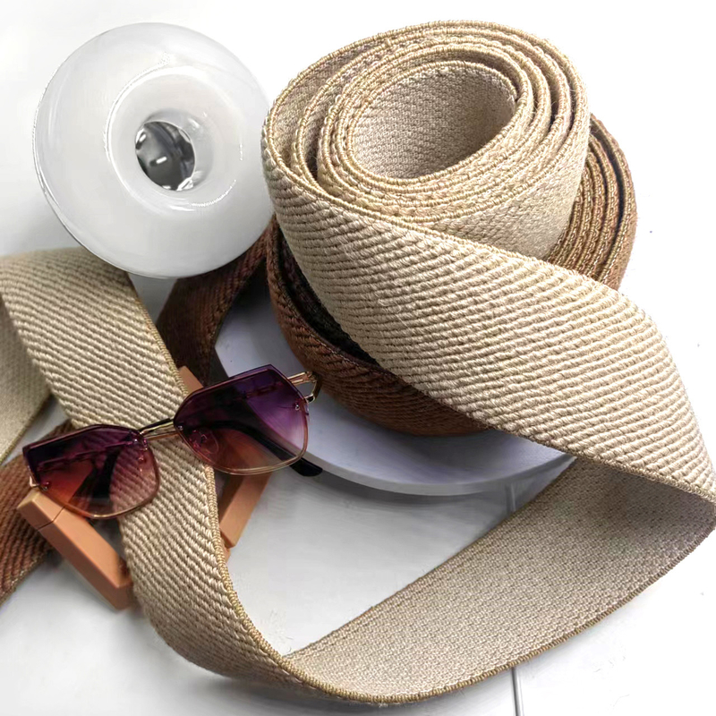 50% jute 40% latex 10% polyester twill elastische webbing voor duurzaam schoenmateriaal