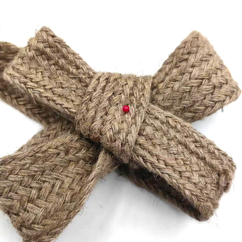 Duurzame 4cm breed hennep gebreide riem Jute riemen voor Diy handgemaakte cadeau verpakking decoratie