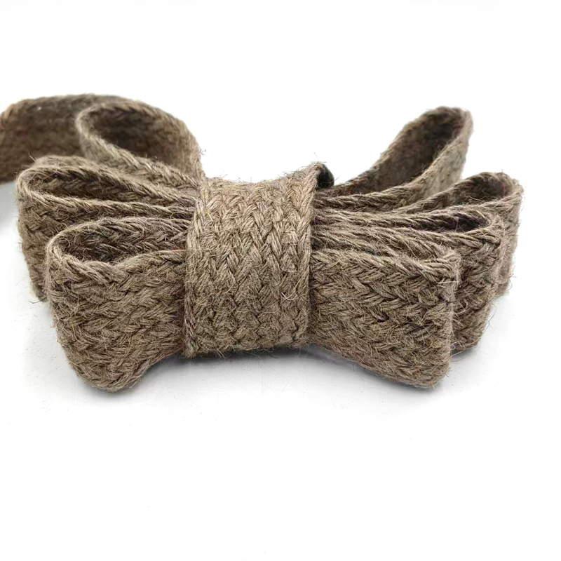Duurzame 4cm breed hennep gebreide riem Jute riemen voor Diy handgemaakte cadeau verpakking decoratie