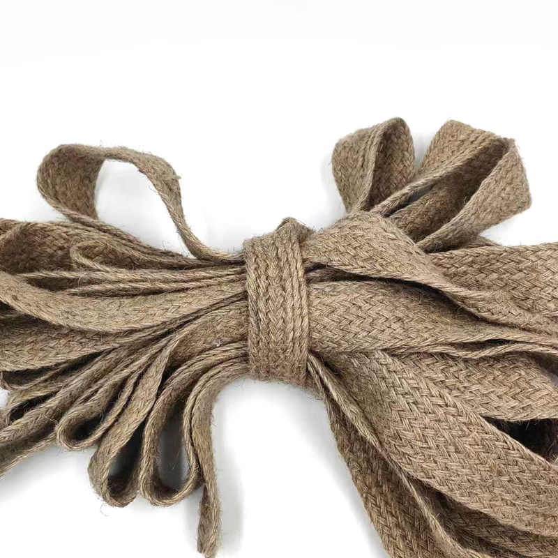 Duurzame 4cm breed hennep gebreide riem Jute riemen voor Diy handgemaakte cadeau verpakking decoratie