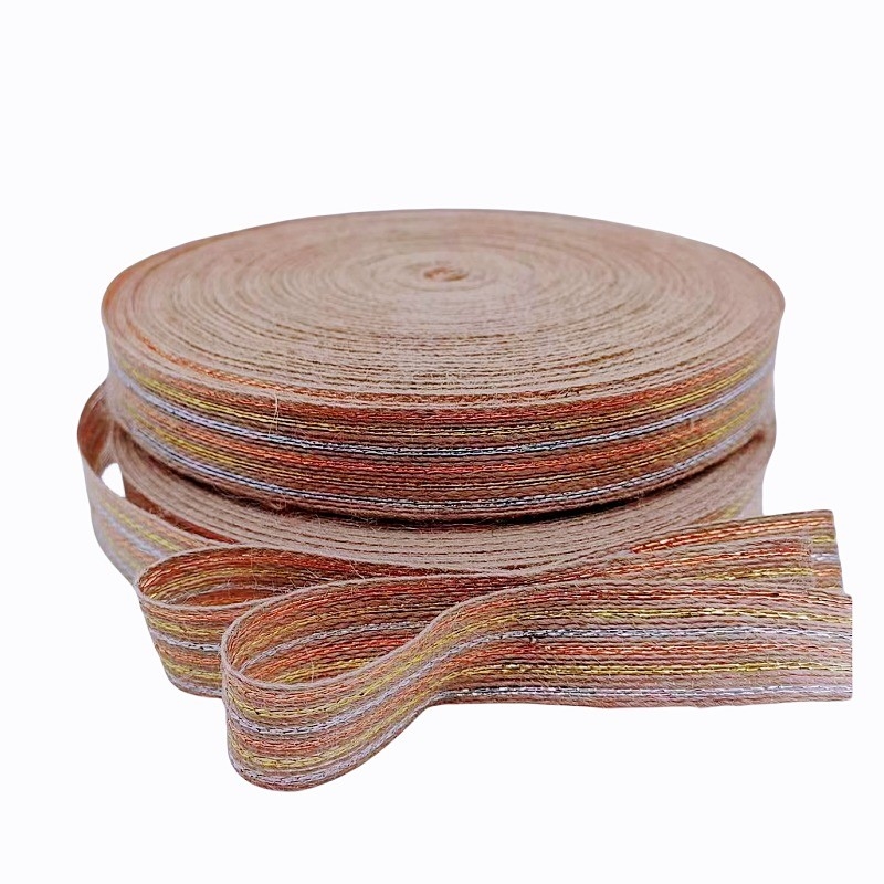 Plain Multi Specification Jute Milieubescherming Goud gekleurd vislijn lint