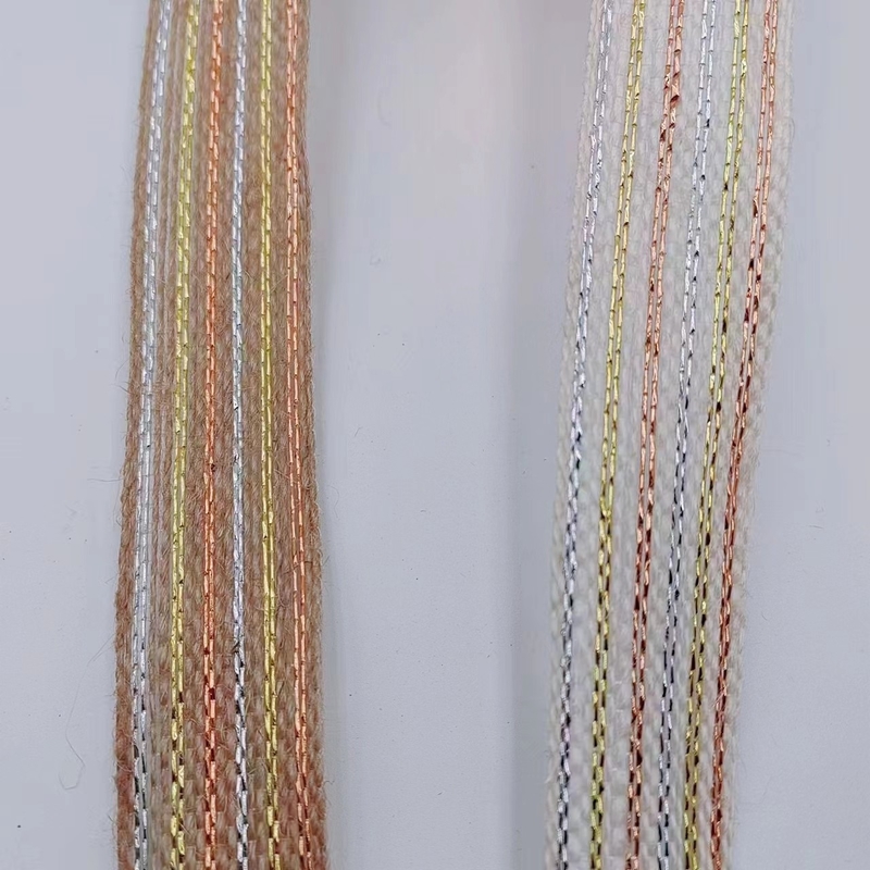 Plain Multi Specification Jute Milieubescherming Goud gekleurd vislijn lint