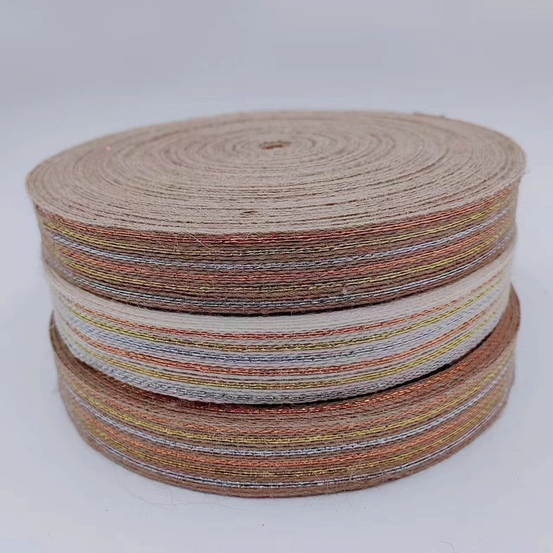 Plain Multi Specification Jute Milieubescherming Goud gekleurd vislijn lint