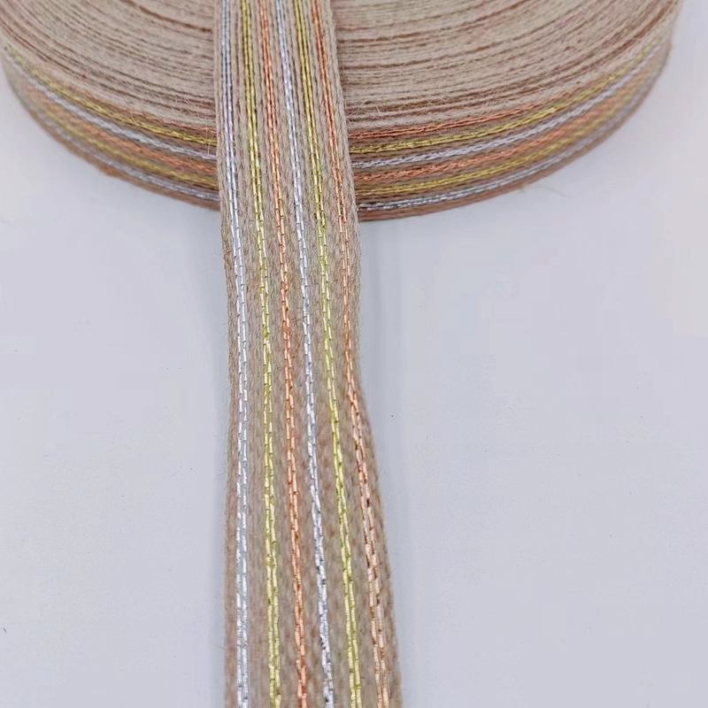 Plain Multi Specification Jute Milieubescherming Goud gekleurd vislijn lint