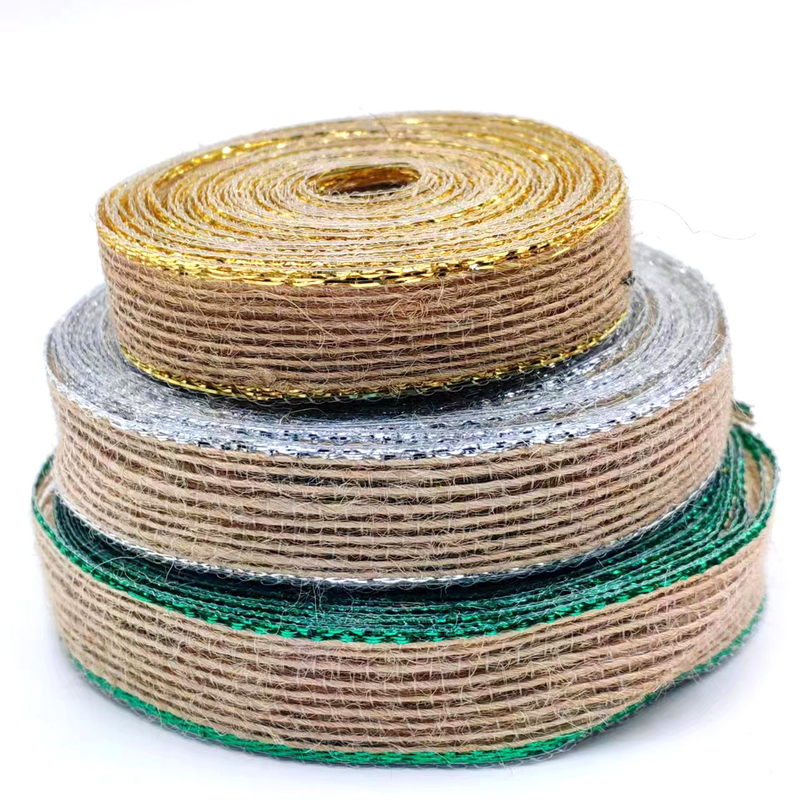 Kleurrijke vis gesneden hennep rollen voor schoenen 80% jute 20% polyester DIY decoratieve boog