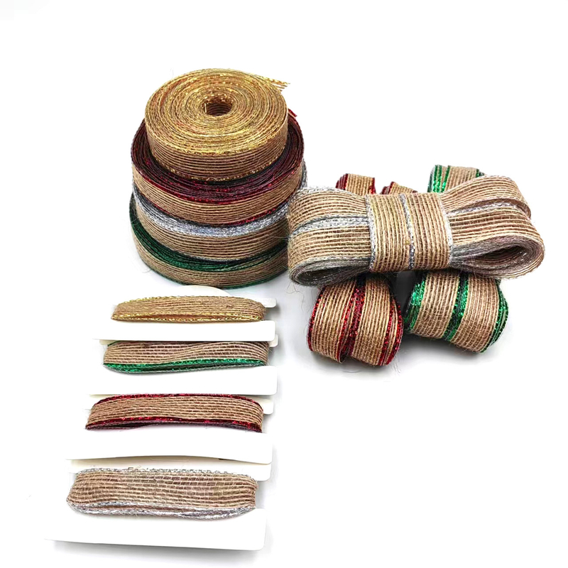 Kleurrijke vis gesneden hennep rollen voor schoenen 80% jute 20% polyester DIY decoratieve boog