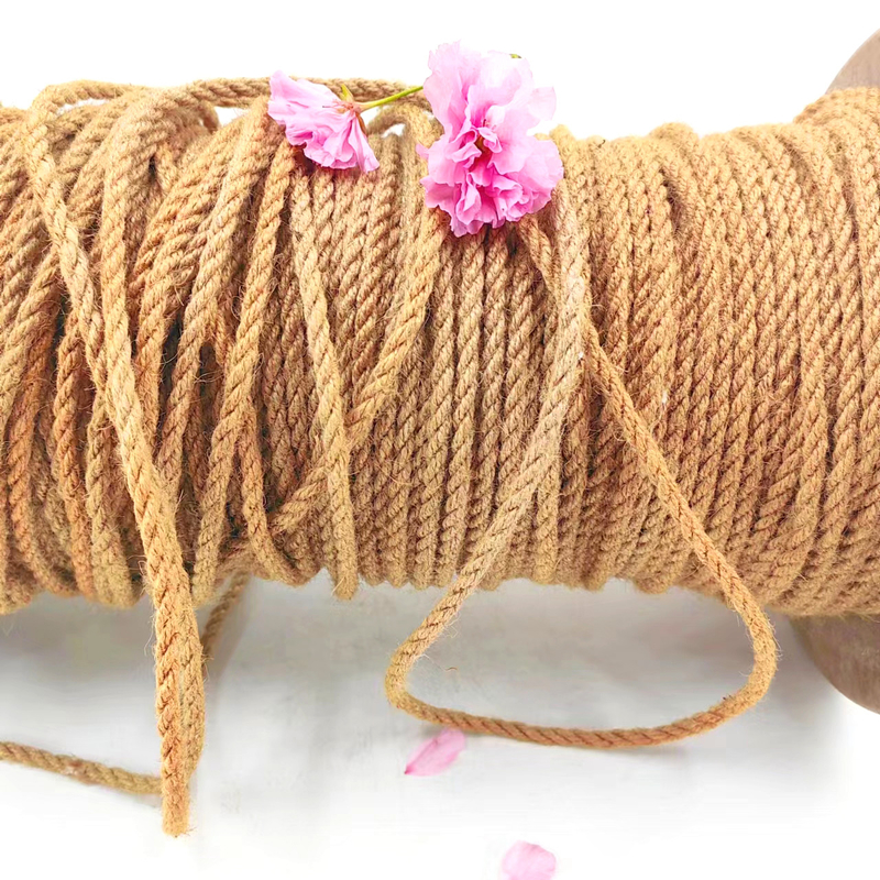 4mm Diameter Natuurlijke jute hennep touw voor doe-het-zelf decoratie Handgemaakt ambacht en cadeau verpakking