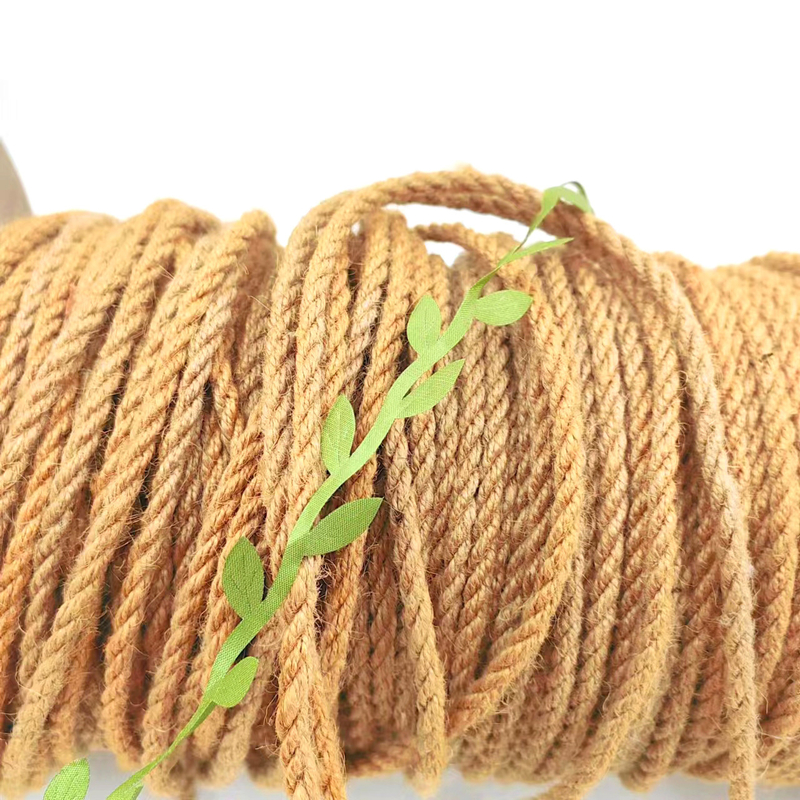 4mm Diameter Natuurlijke jute hennep touw voor doe-het-zelf decoratie Handgemaakt ambacht en cadeau verpakking