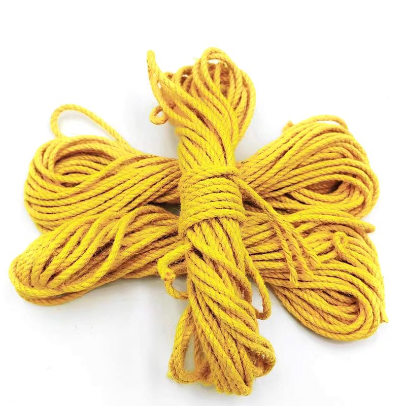 Voordelen van 2,5 mm gedraaid gekleurd jute touw voor het naaien van kleding en kleding accessoires
