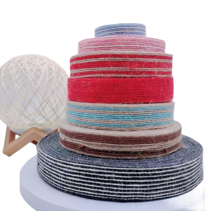 7 dagen Voorbeeldbestelling Levertyd Kleurrijk jute lint met logo voor duurzame visserij