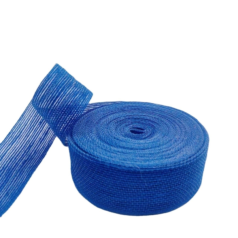 Ondersteuning 7 dagen Voorbeeld bestelling Levertyd 4 cm Blauw jute lint voor cadeaubon decoratie