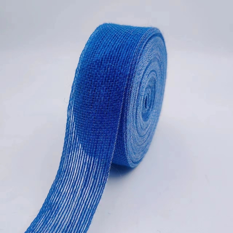 Ondersteuning 7 dagen Voorbeeld bestelling Levertyd 4 cm Blauw jute lint voor cadeaubon decoratie