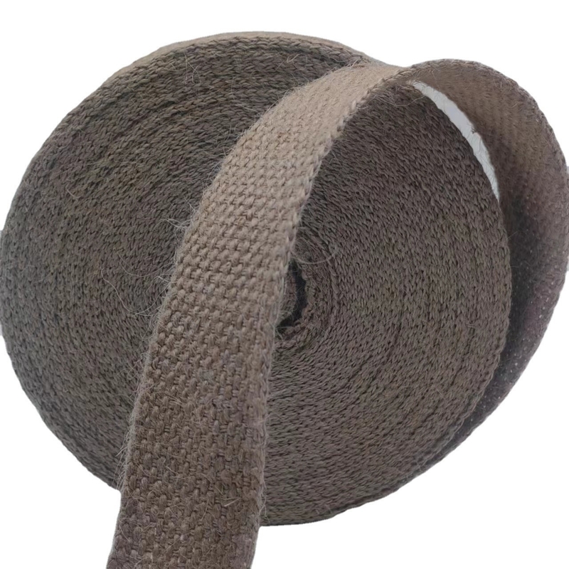 100% jute webbing 2024 stijl Bruin 2 mm verdikte webbing voor kledingbroek jeans tassen