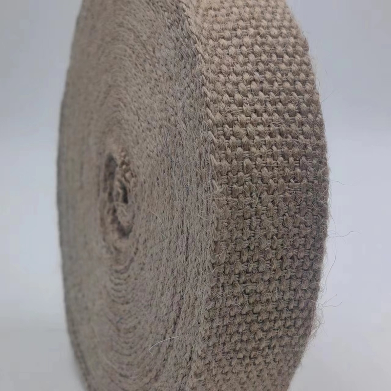 100% jute webbing 2024 stijl Bruin 2 mm verdikte webbing voor kledingbroek jeans tassen