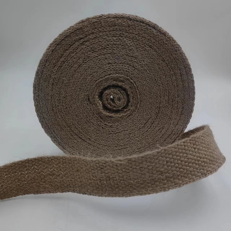 100% jute webbing 2024 stijl Bruin 2 mm verdikte webbing voor kledingbroek jeans tassen