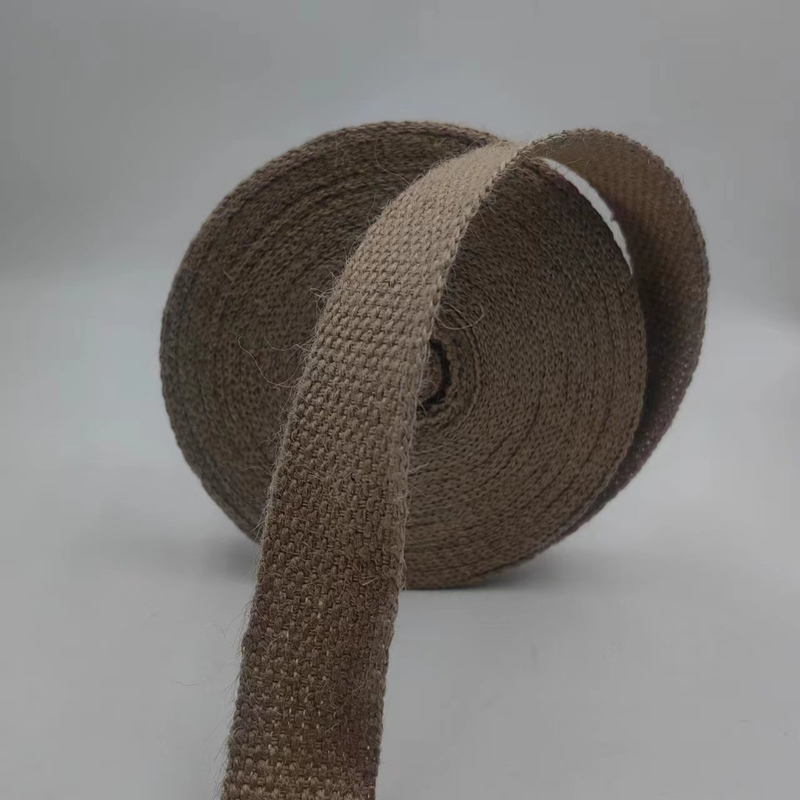 100% jute webbing 2024 stijl Bruin 2 mm verdikte webbing voor kledingbroek jeans tassen