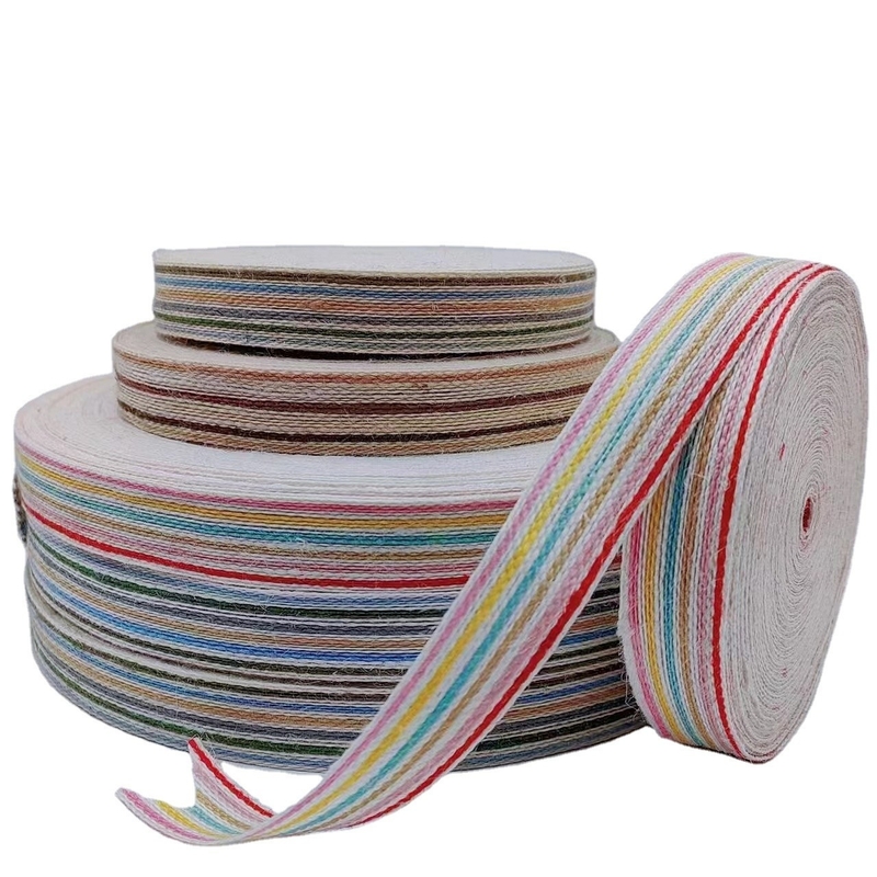 Kleurrijke jute lint cadeau doos Verpakking Eco-vriendelijke webbing voor kerstversiering