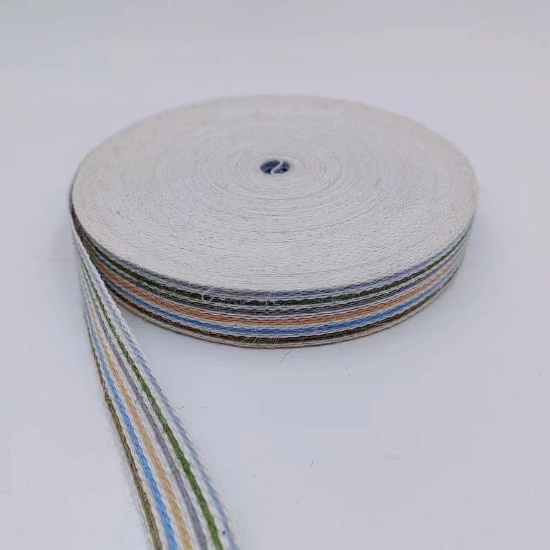 Kleurrijke jute lint cadeau doos Verpakking Eco-vriendelijke webbing voor kerstversiering