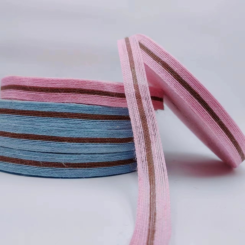 Gepersonaliseerde grootte 3 cm jute lint webbing voor duurzame kleurrijke cadeau verpakking