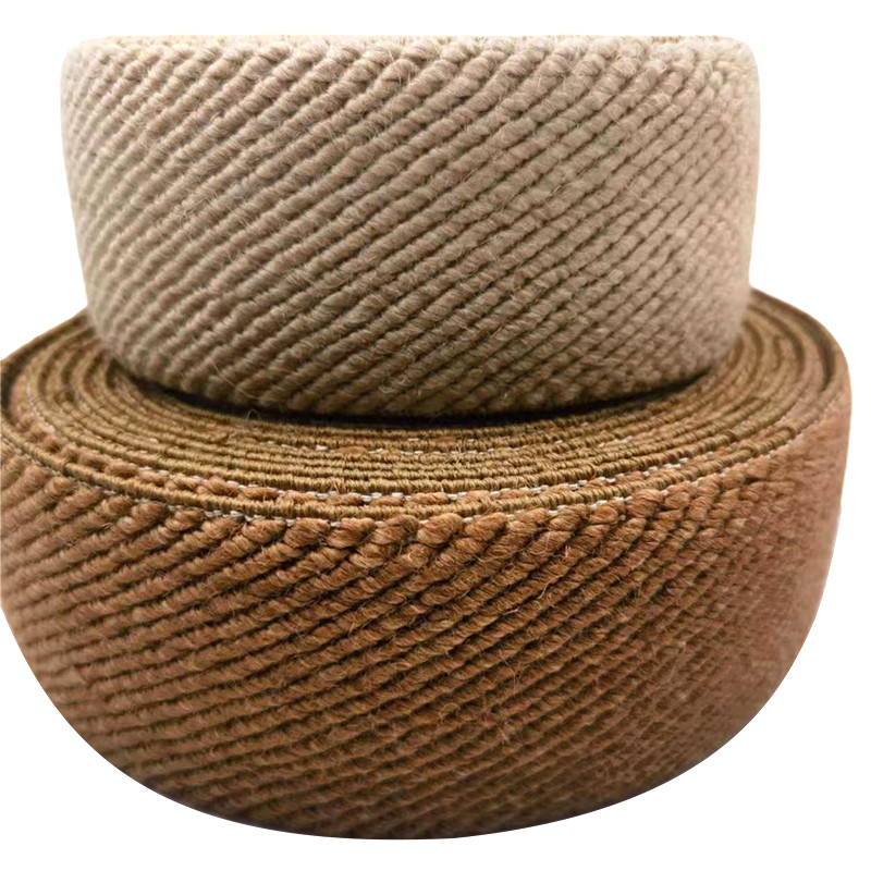 Stof geweven jute webbing elastische webbing voor kleding en kerstversieringen