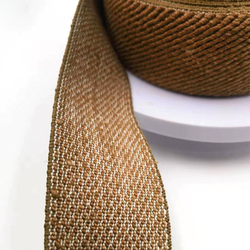 Stof geweven jute webbing elastische webbing voor kleding en kerstversieringen