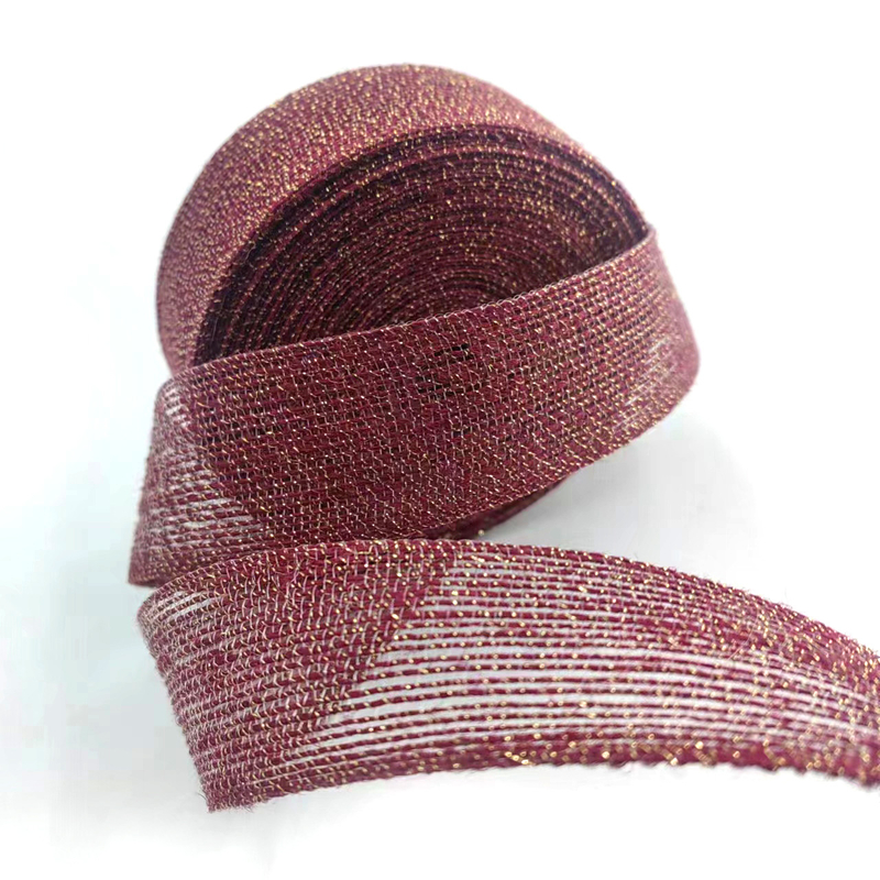 80% jute 20% polyester Eco-vriendelijk Goud ingepakt hennep lint voor decoratieve vislijn