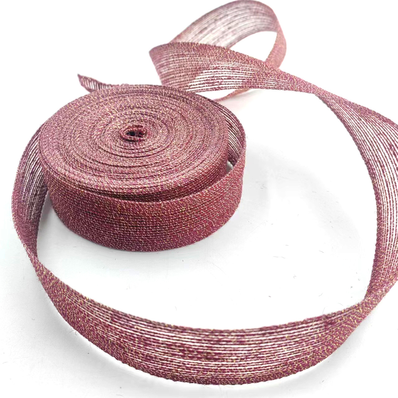 80% jute 20% polyester Eco-vriendelijk Goud ingepakt hennep lint voor decoratieve vislijn