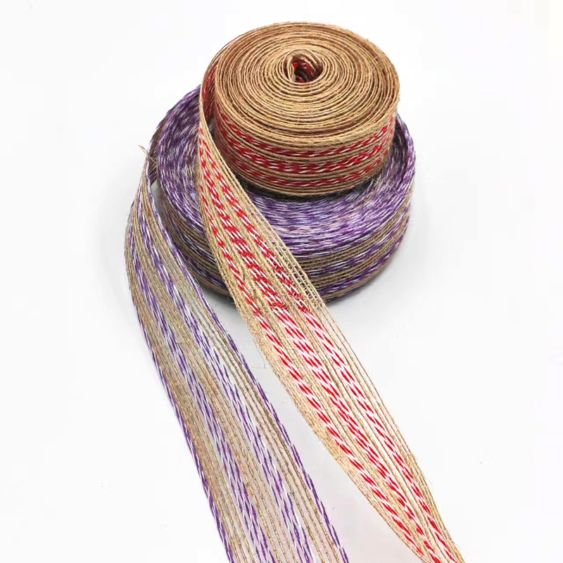 Direct jute lint voor huis textiel in verjaardag en kerstlijn gekleurde decoratie