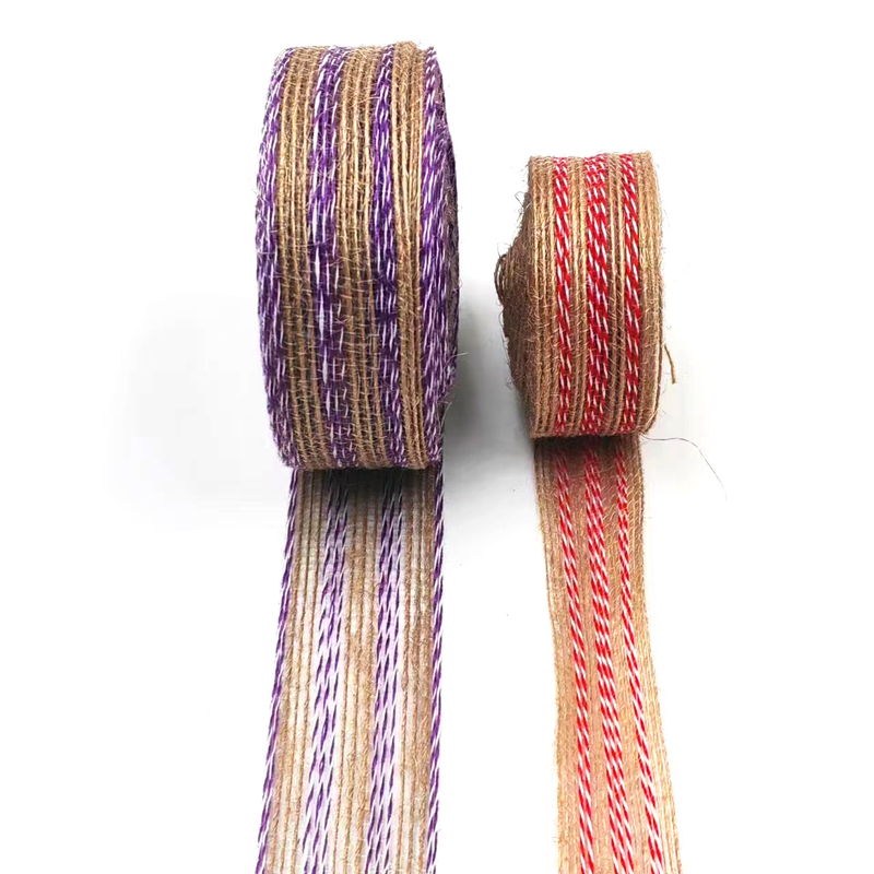 Direct jute lint voor huis textiel in verjaardag en kerstlijn gekleurde decoratie