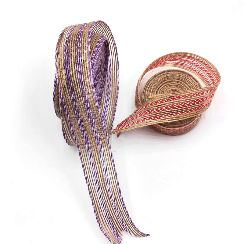 Direct jute lint voor huis textiel in verjaardag en kerstlijn gekleurde decoratie