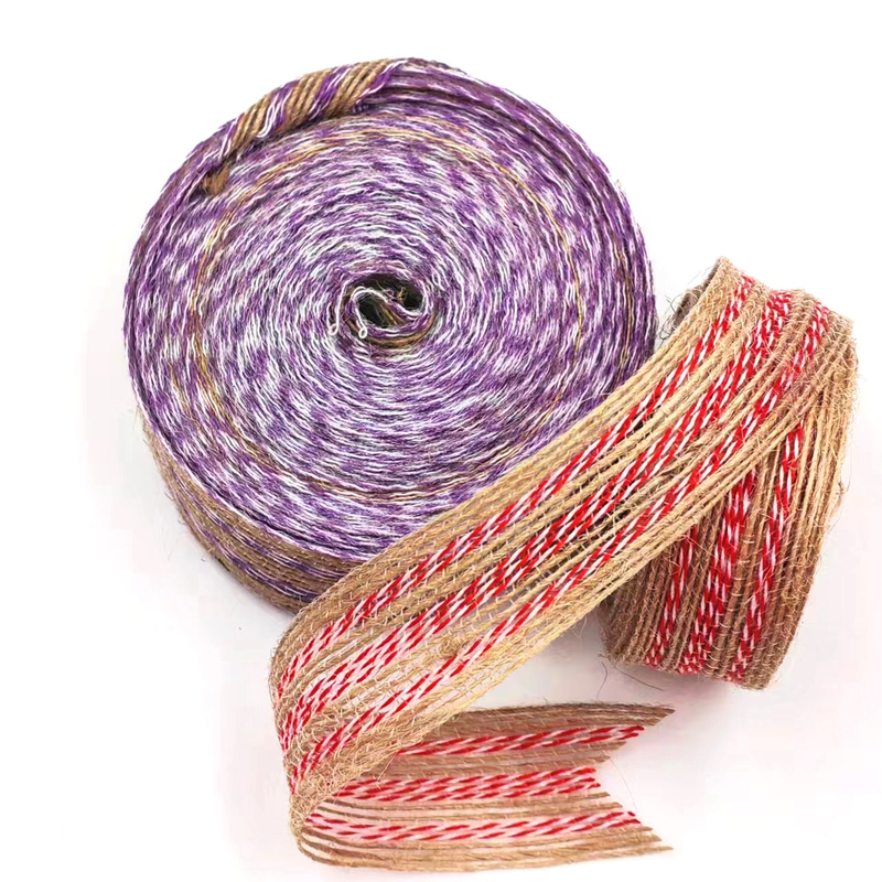 Direct jute lint voor huis textiel in verjaardag en kerstlijn gekleurde decoratie