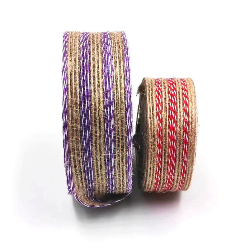 Direct jute lint voor huis textiel in verjaardag en kerstlijn gekleurde decoratie