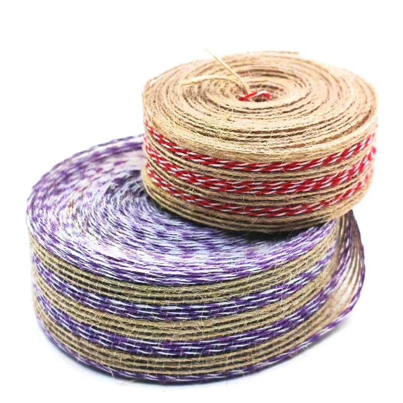 Direct jute lint voor huis textiel in verjaardag en kerstlijn gekleurde decoratie